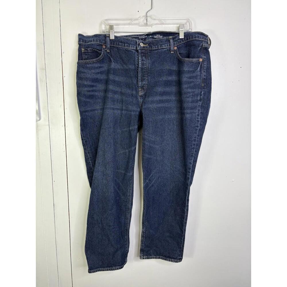 Old Navy Jeans Womens 18 High Rise Slouchy Straight Leg Modest Ankle Denim